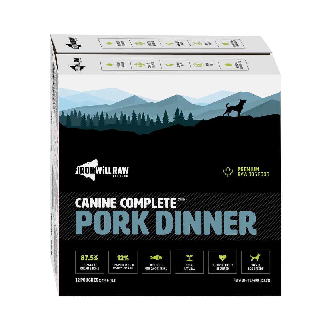 Iron Will Canine Complete Pork Dinner - 12lbs