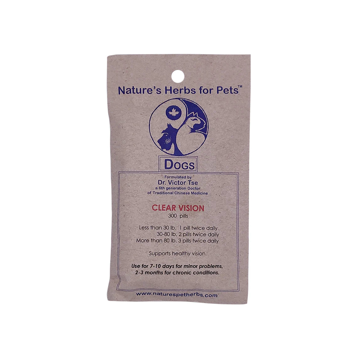 Nature's Herbs for Pets Clear Vision - 60 Pills (Dog)