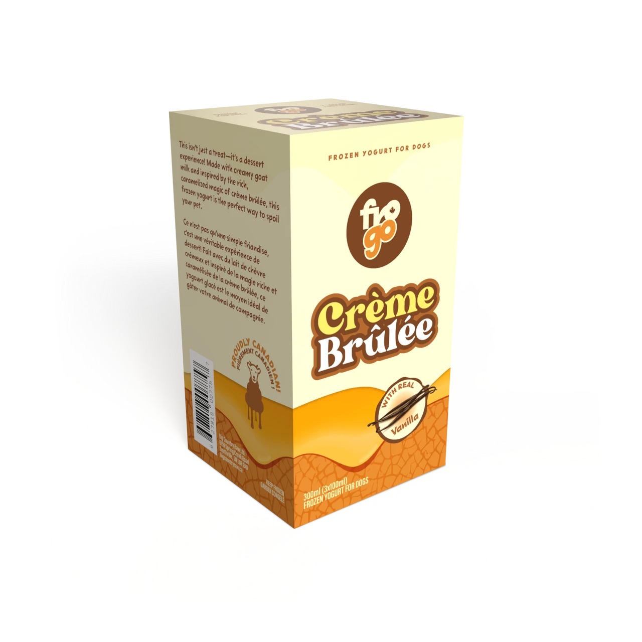 BCR Frozen Goat Creme Brulee - 3x100ml