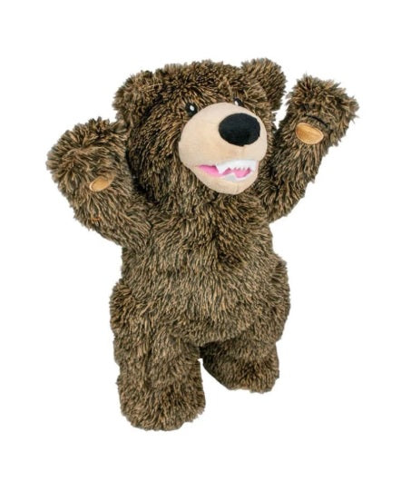 Tall Tails Plush Grizzly Bear with Squeaker & Rope Interior - 14"