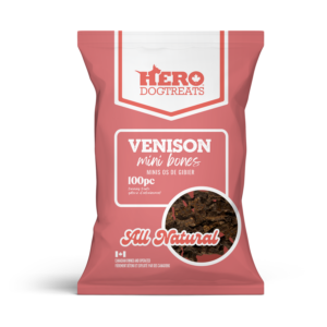 Hero Venison Mini Bones - 100 pcs