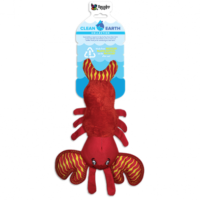 Spunky Pup Clean Earth Plush Lobster - Large