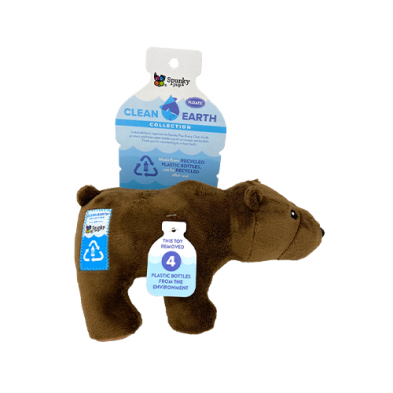 Spunky Pup Clean Earth Plush Bear - Large