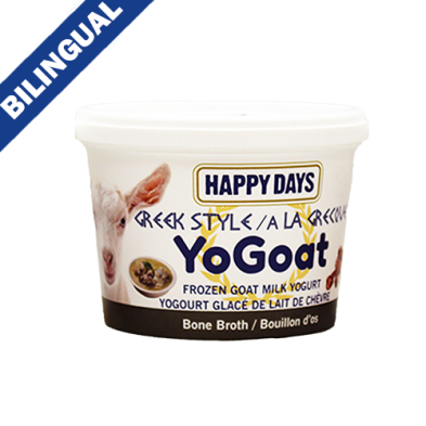 Happy Days YoGoat Bone Broth Greek Style Frozen Goat Milk Yogurt - 475gm