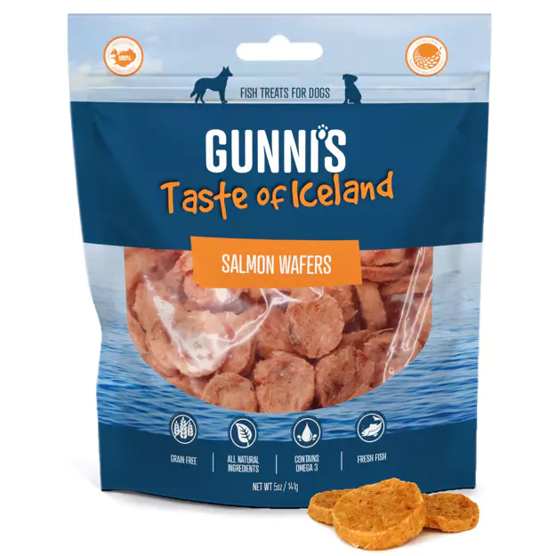 Gunni's Taste of Iceland Salmon Wafers - 5oz