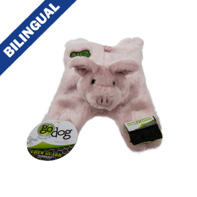goDog Barnyard Buddies Flattie Pig - Large