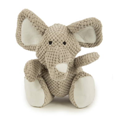goDog Checkers Squeaky Elephant Gray - Large