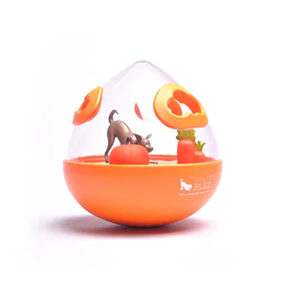 Wobble Ball 2.0 Enrichment Treat Toy - Orange