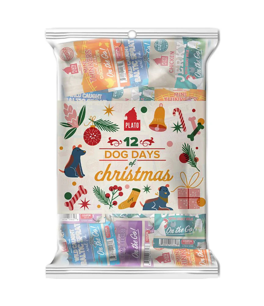 Plato Pet Treats Holiday 12 Days of Christmas 12ct