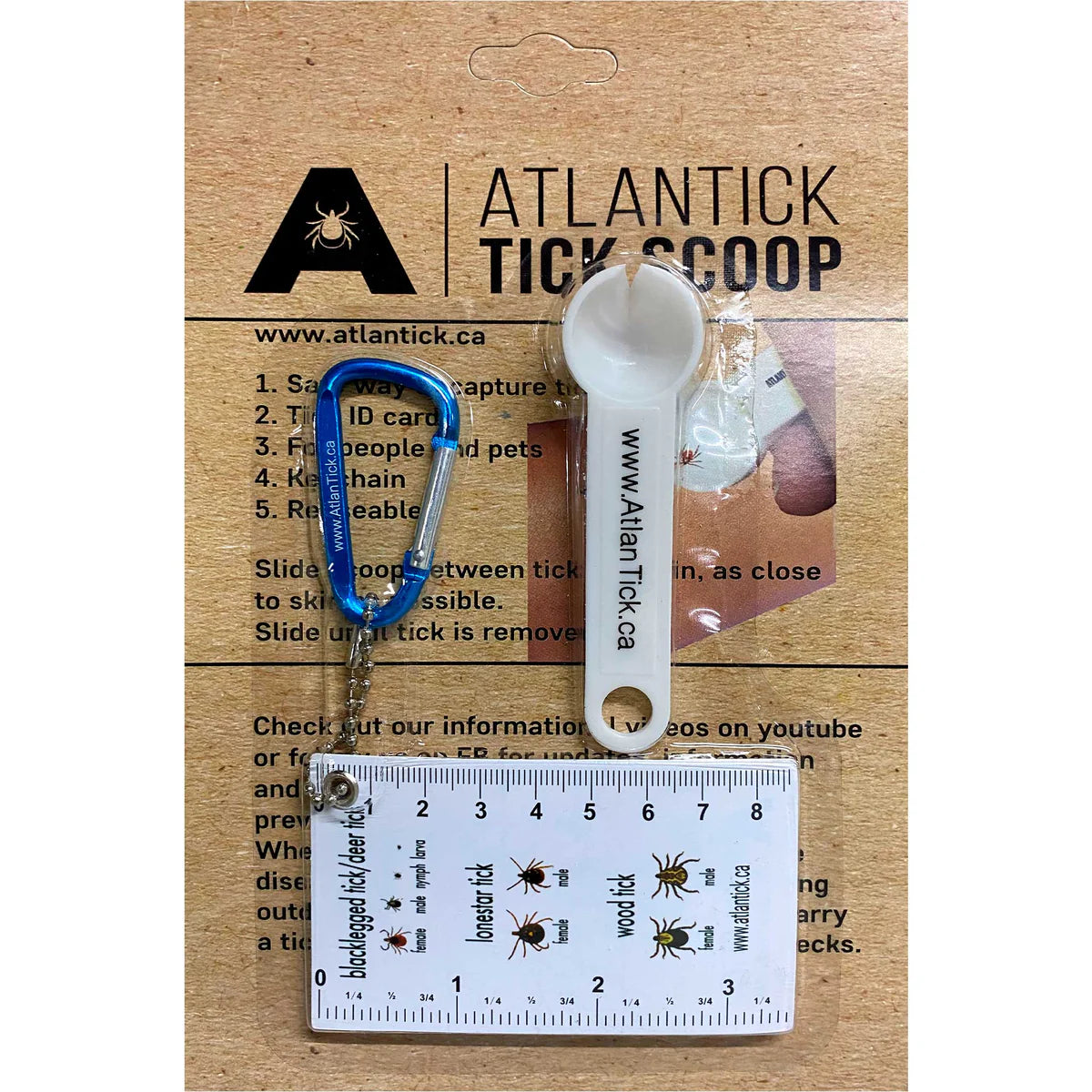 Atlantick Tick Pick,Tick ID and Keychain - each