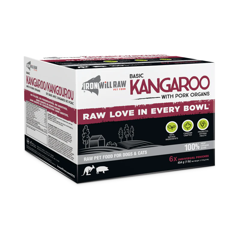Iron Will Basic Kangaroo (Pork Organs) - 6lbs