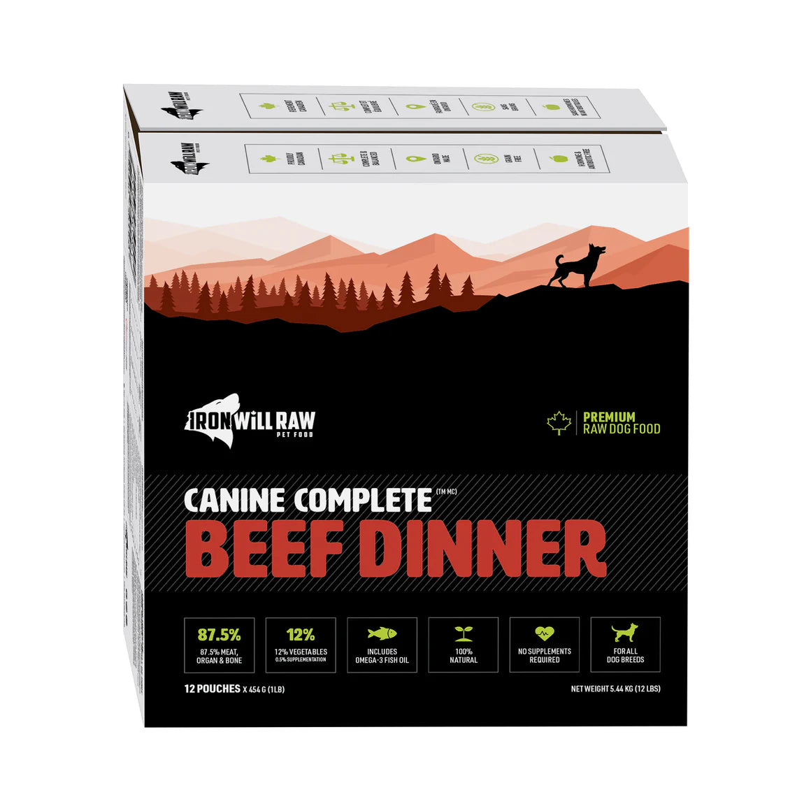 Iron Will Canine Complete Beef Dinner - 12lbs
