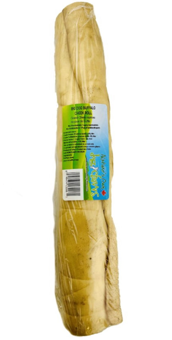 Nature's Own Big Dog Buffalo Cheek Roll - 14" (avg)