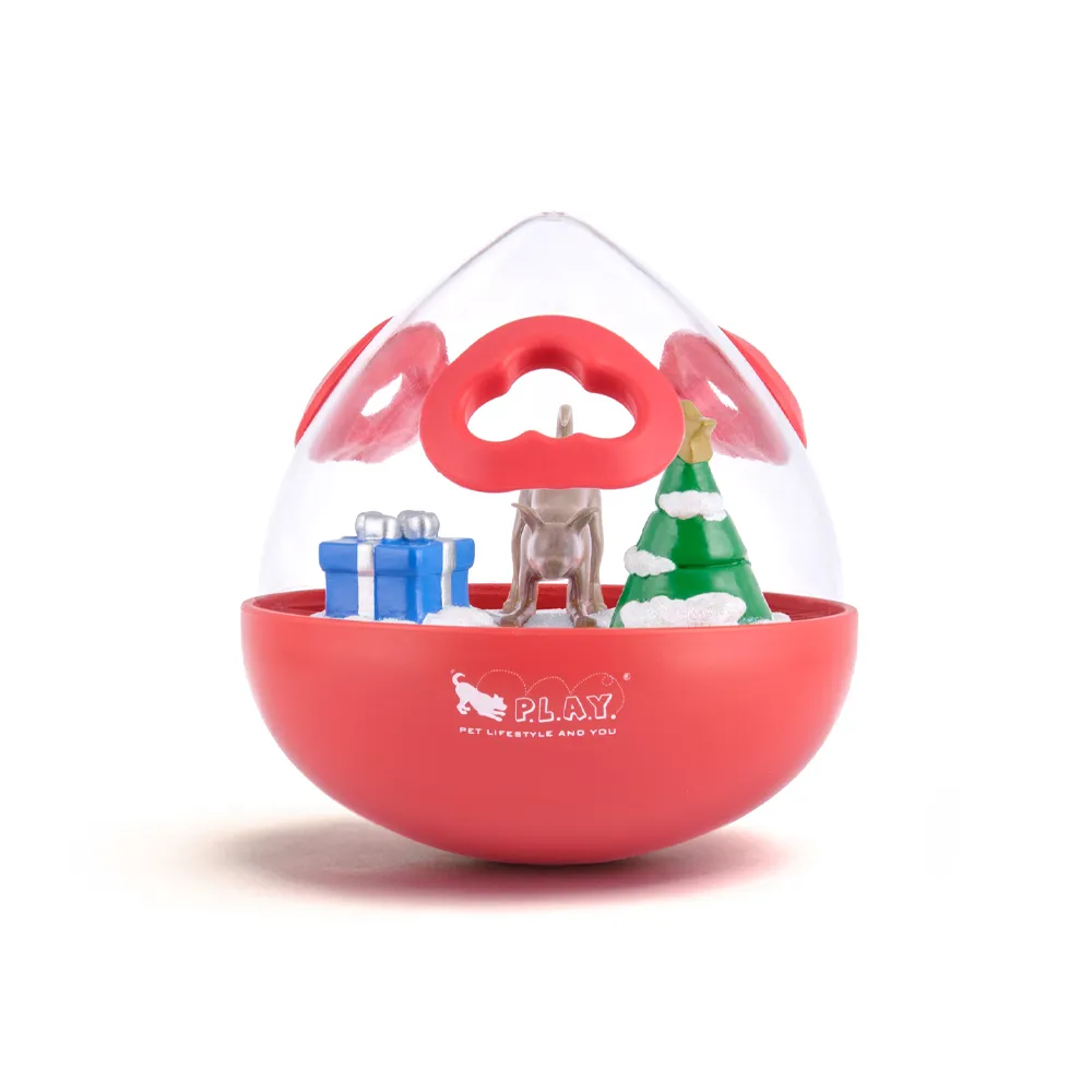 Wobble Ball 2.0 Enrichment Treat Toy -Holiday Edition (Christmas)