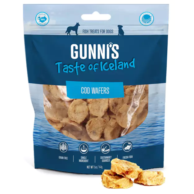 Gunni's Taste of Iceland Cod Wafers - 5oz