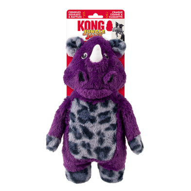 Kong Jungle Jamz Rhino Dog Toy - Medium/Large