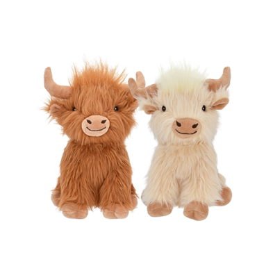 Multipet™ Highland Cow Assorted Brown & Cream -  8"