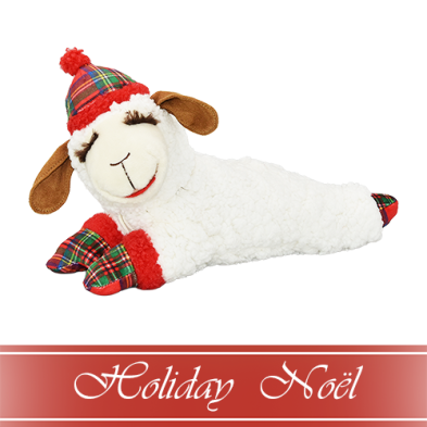 Multipet Holiday Lamb Chop Red Plaid Hat - 10.5"