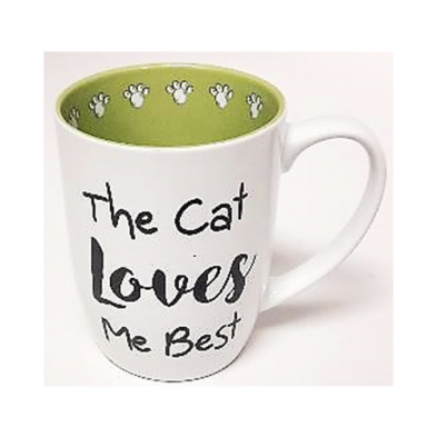 Petrageous The Cat Loves Me Best Mug - 24oz