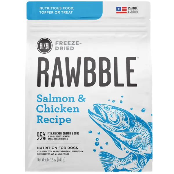 Rawbble Freeze Dried Chicken & Salmon - 12oz
