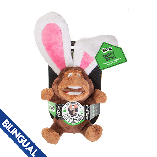 goDog Silent Squeak Flips Monkey Rabbit - Large