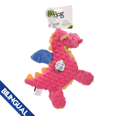 goDog Dragons with Chew Guard Technoloy Coral - Large
