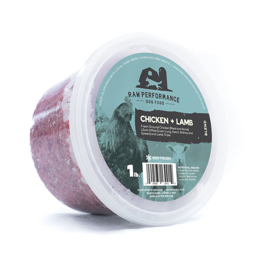 Raw Performance Chicken & Lamb Blend - 1lbs